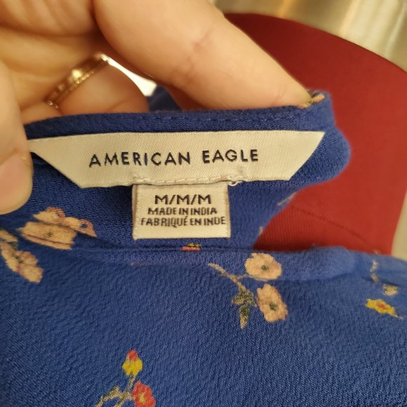 American Eagle Blue Floral Day Dress - Picture 3 of 3